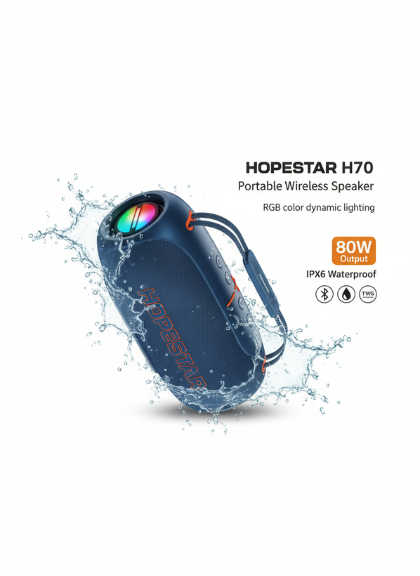 اسپیکر شارژی هوپاستار مدل H70 - نمای پشت