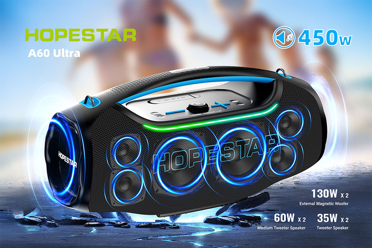 اسپیکر هوپ استار مدل HOPESTAR-A60 Ultra ظرفیت 450 وات - نمای کلی